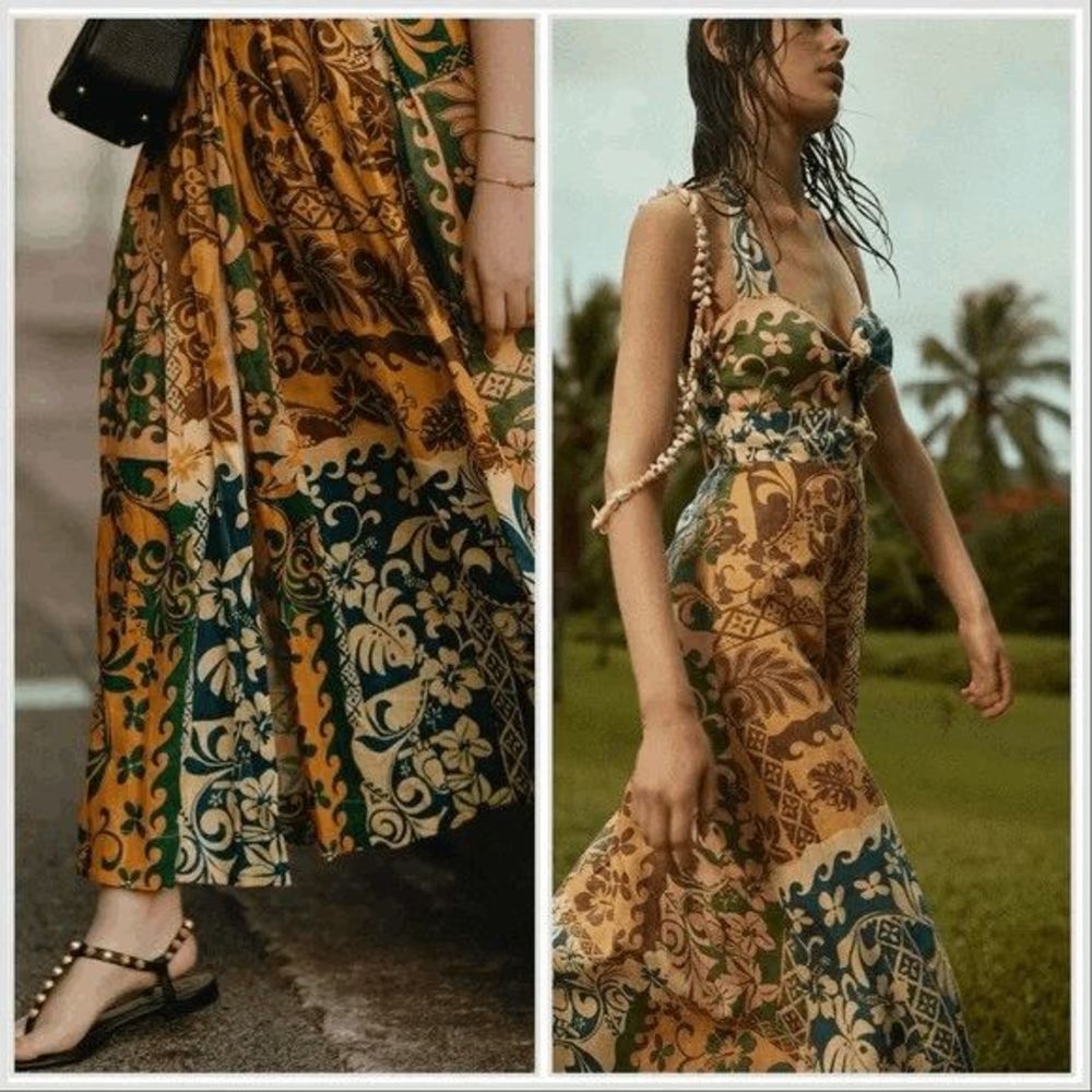 Alemais Multicolor Floral Midi Dress